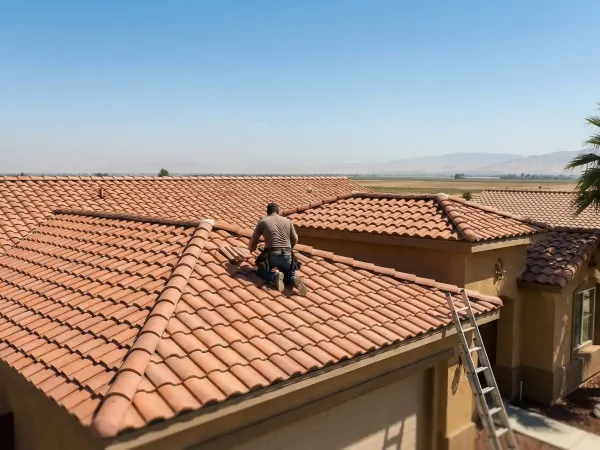 Professional roofing contractor workspace for roof replacement services in Bakersfield, CA