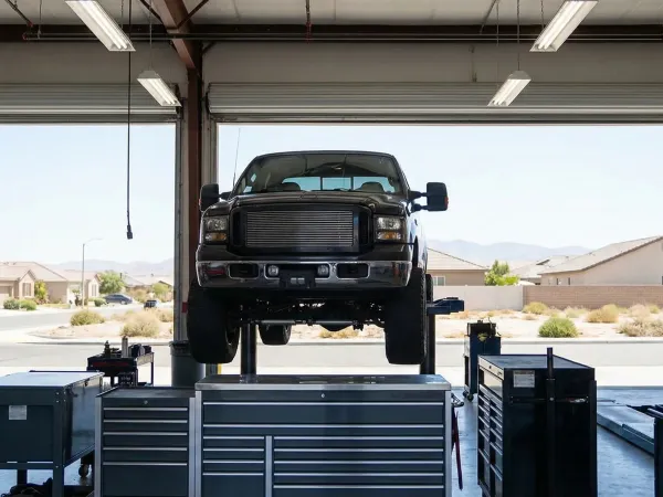 Professional auto repair shop workspace for automotive services in Bakersfield, CA