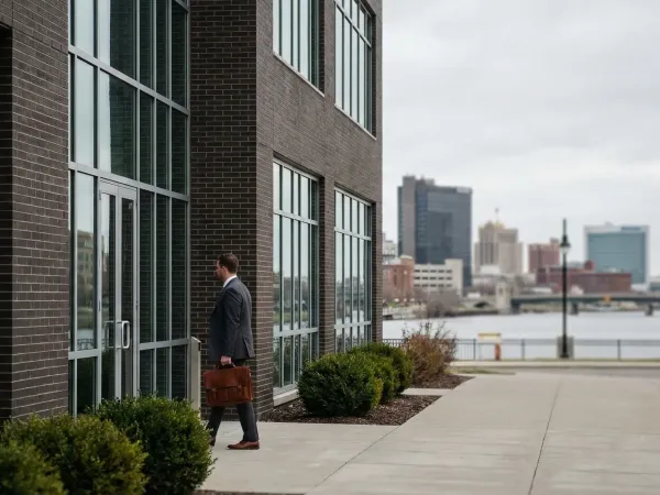 Legal consultation between attorney and client in a professional law office in Toledo, OH