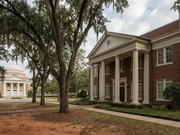 Professional attorney consultation in a Tallahassee law office near the Florida Capitol building
