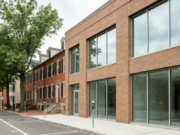 Modern dental practice interior in Alexandria, VA with a professional dentist and patient in a treatment room
