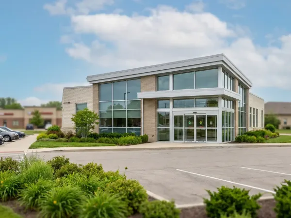 Modern dental operatory with dentist and patient in a South Bend, IN dental practice