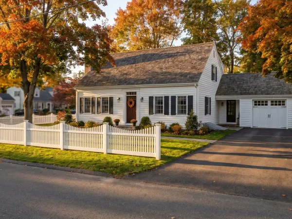 Insurance agent meeting with clients at a professional office in Warwick, RI reviewing home and auto coverage options